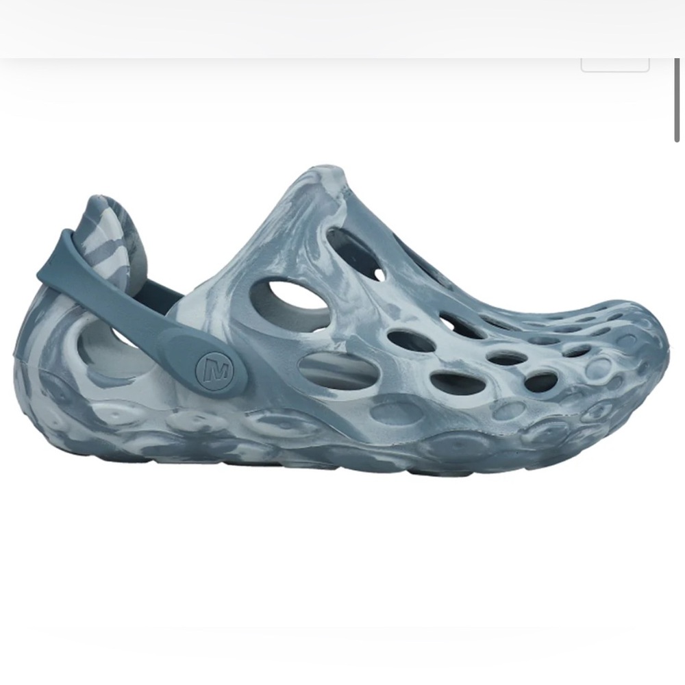 NWT MERRELL Hydro Moc Tie Dye Blue Slip On Clogs, Size 7